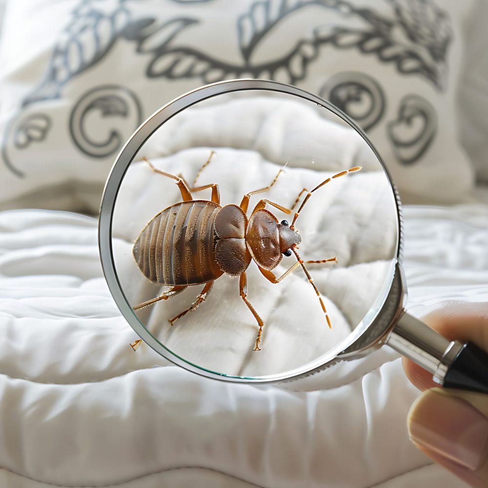 Bed Bug Under Magnifying Glass